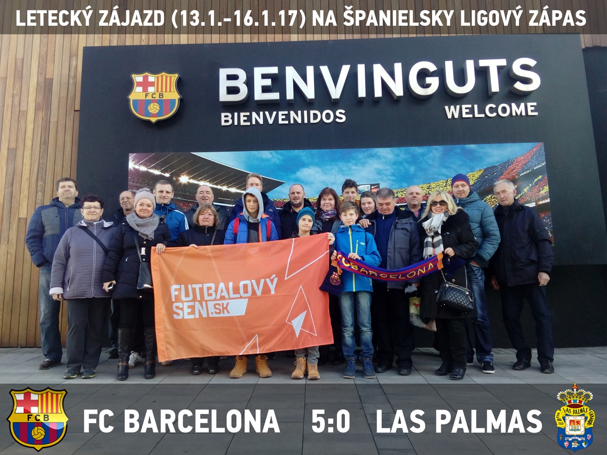 futbalový zájazd na zápas Barcelona - Las Palmas